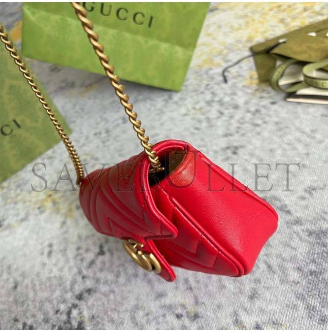 GUCCI MARMONT MATELASSE LEATHER SUPER MINI BAG 476433 (19.5*10.2*5.1cm) GUCCI MARMONT MATELASSE LEATHER SUPER MINI BAG 476433 (19.5*10.2*5.1cm)